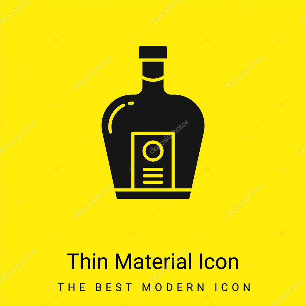 Bottle minimal bright yellow material icon