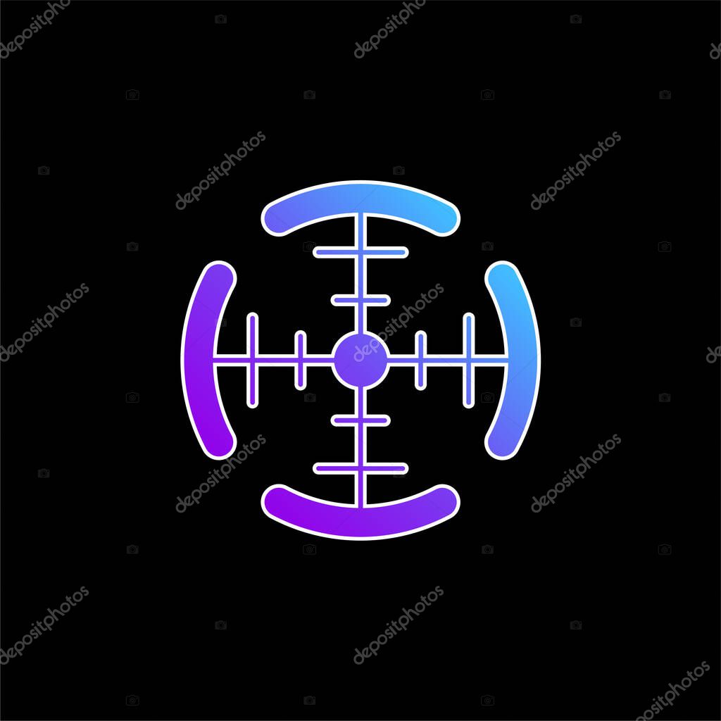 Aim blue gradient vector icon