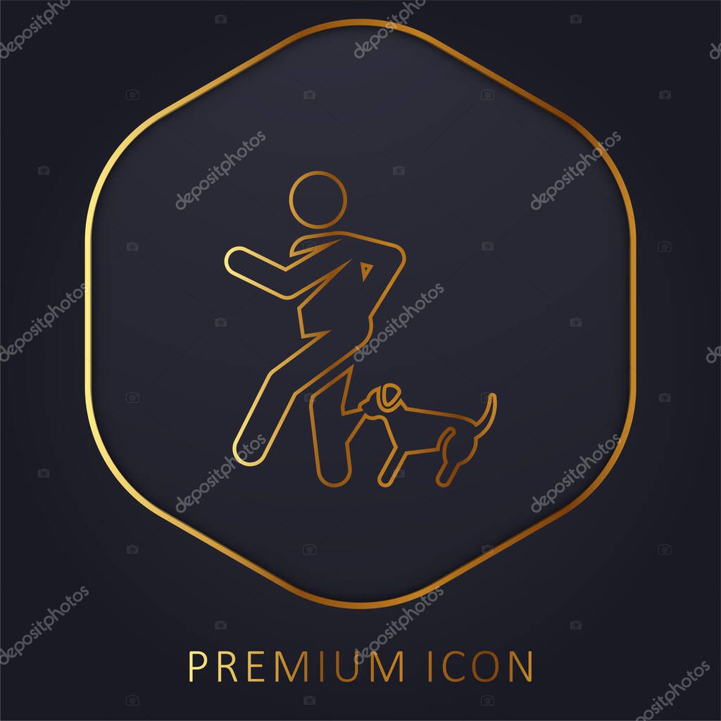 Bite golden line premium logo or icon