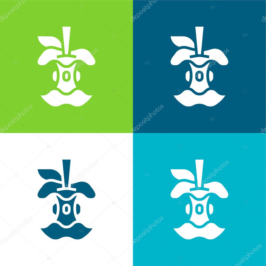 Apple Flat four color minimal icon set
