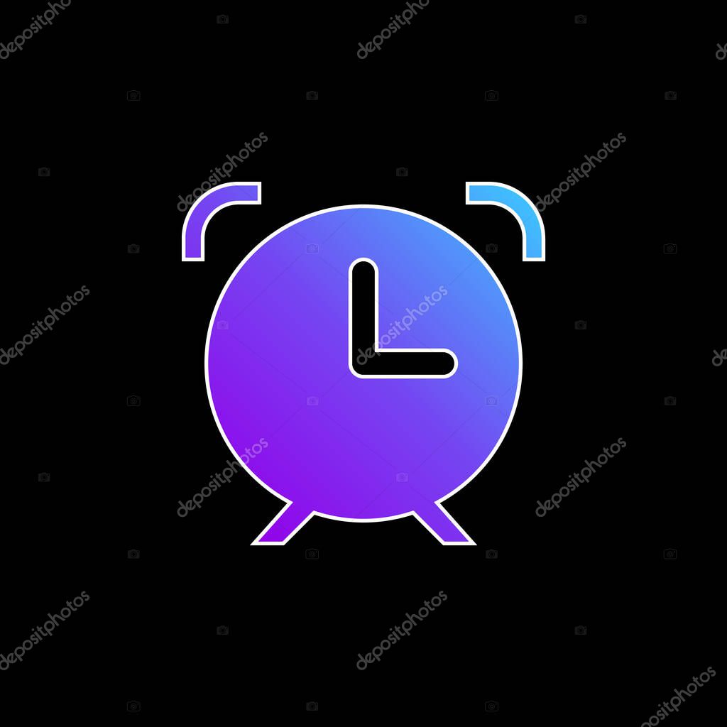 Alarm Clock blue gradient vector icon