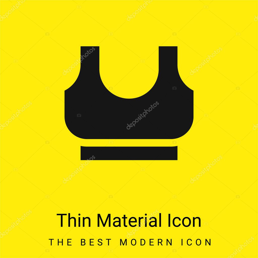 Bra minimal bright yellow material icon