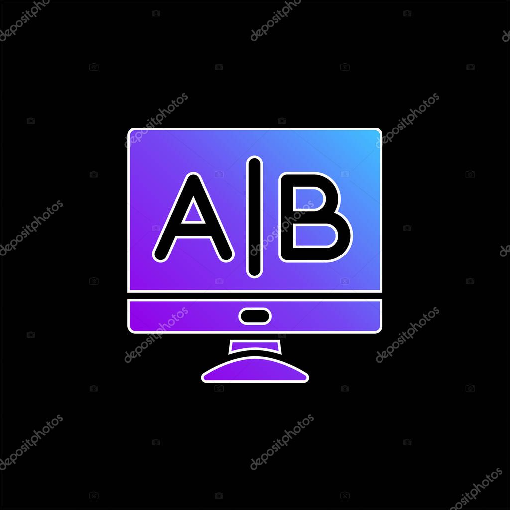 Ab Testing blue gradient vector icon