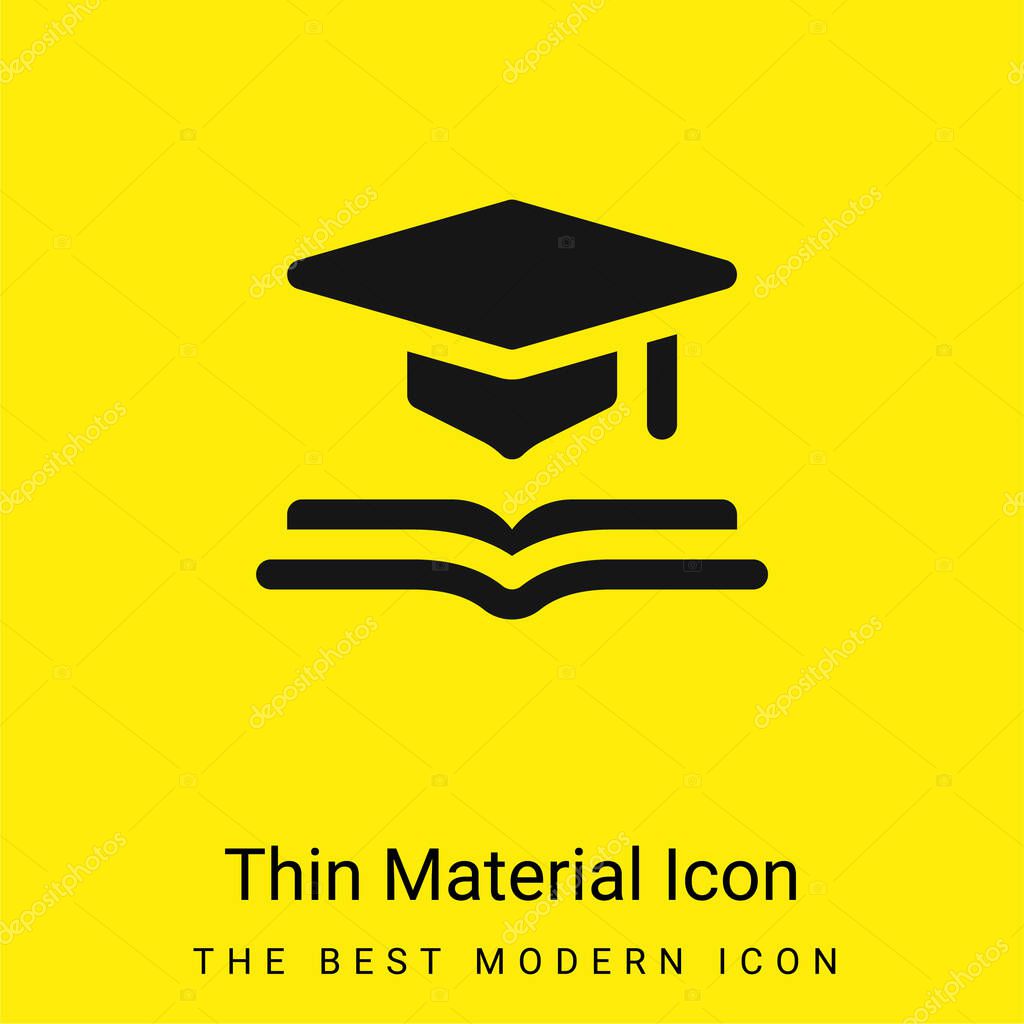 Academic minimal bright yellow material icon