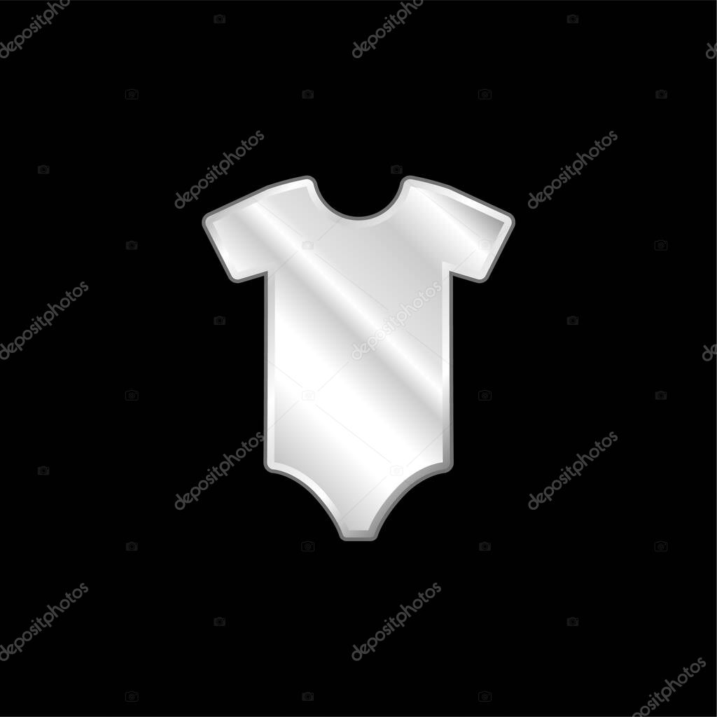 Bodysuit silver plated metallic icon