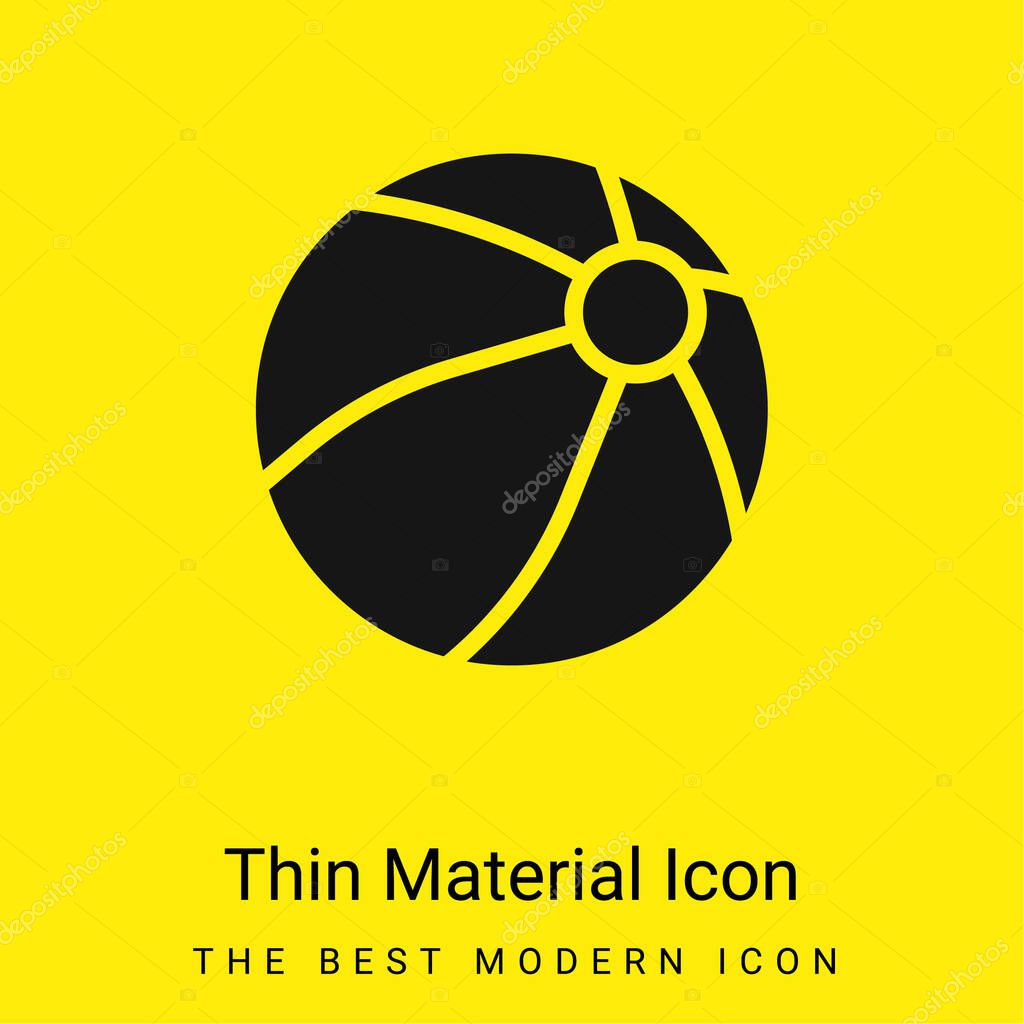 Ball minimal bright yellow material icon
