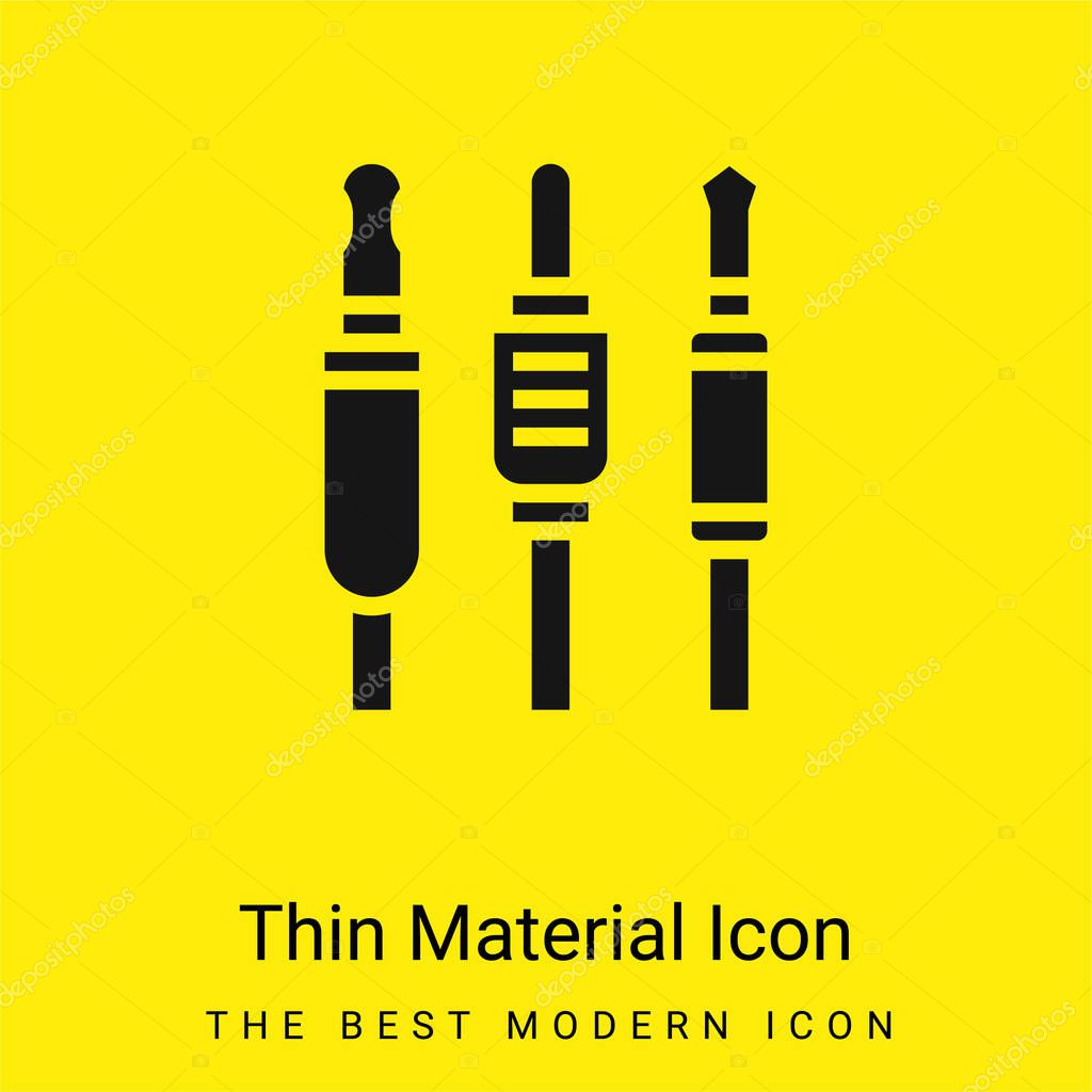 Audio Jack minimal bright yellow material icon