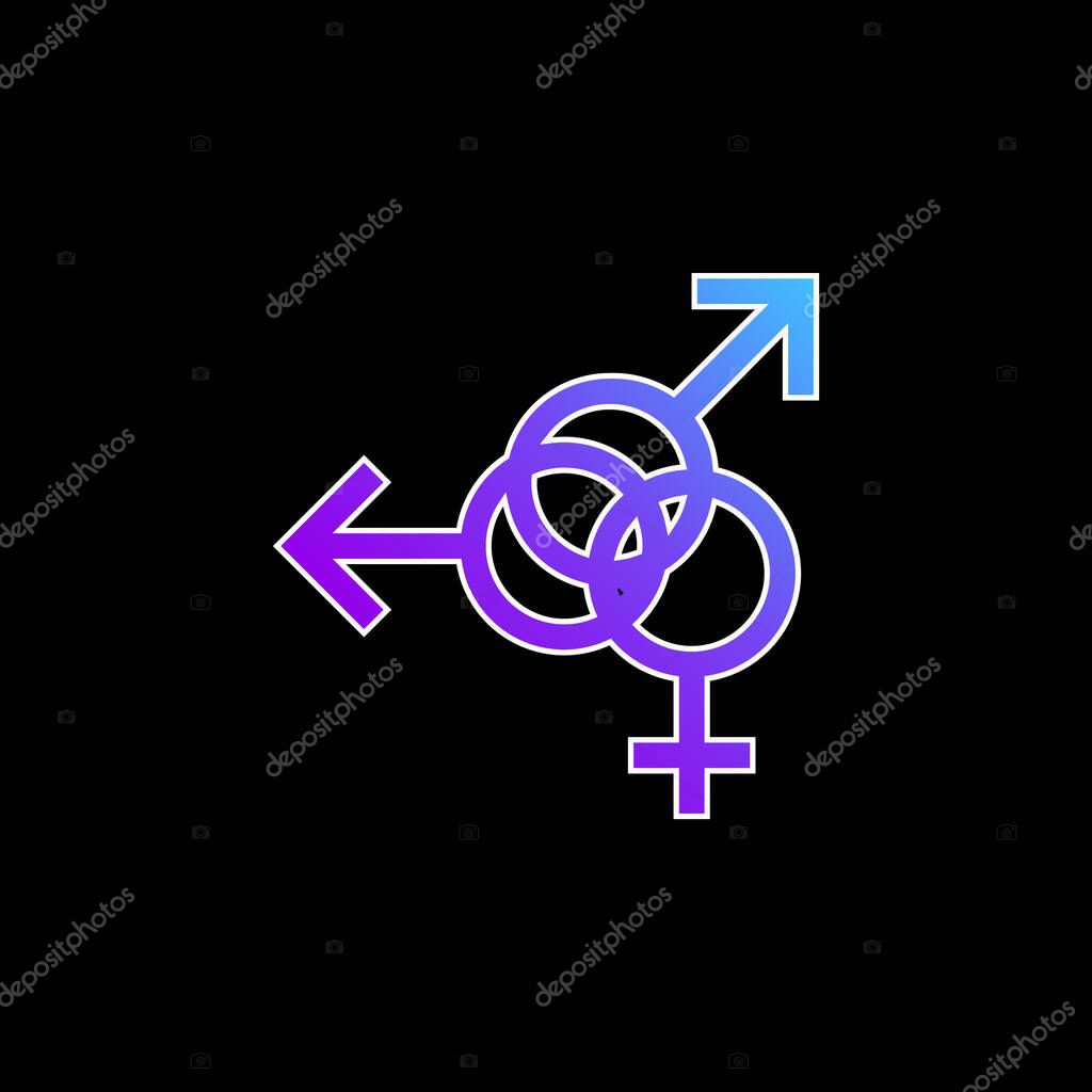 Bisexual blue gradient vector icon