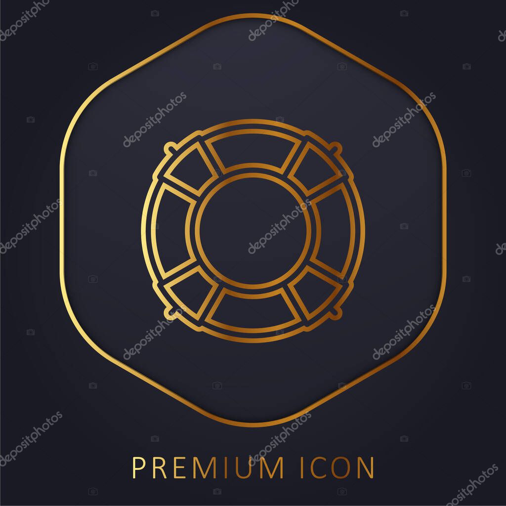 Big Lifesaver golden line premium logo or icon