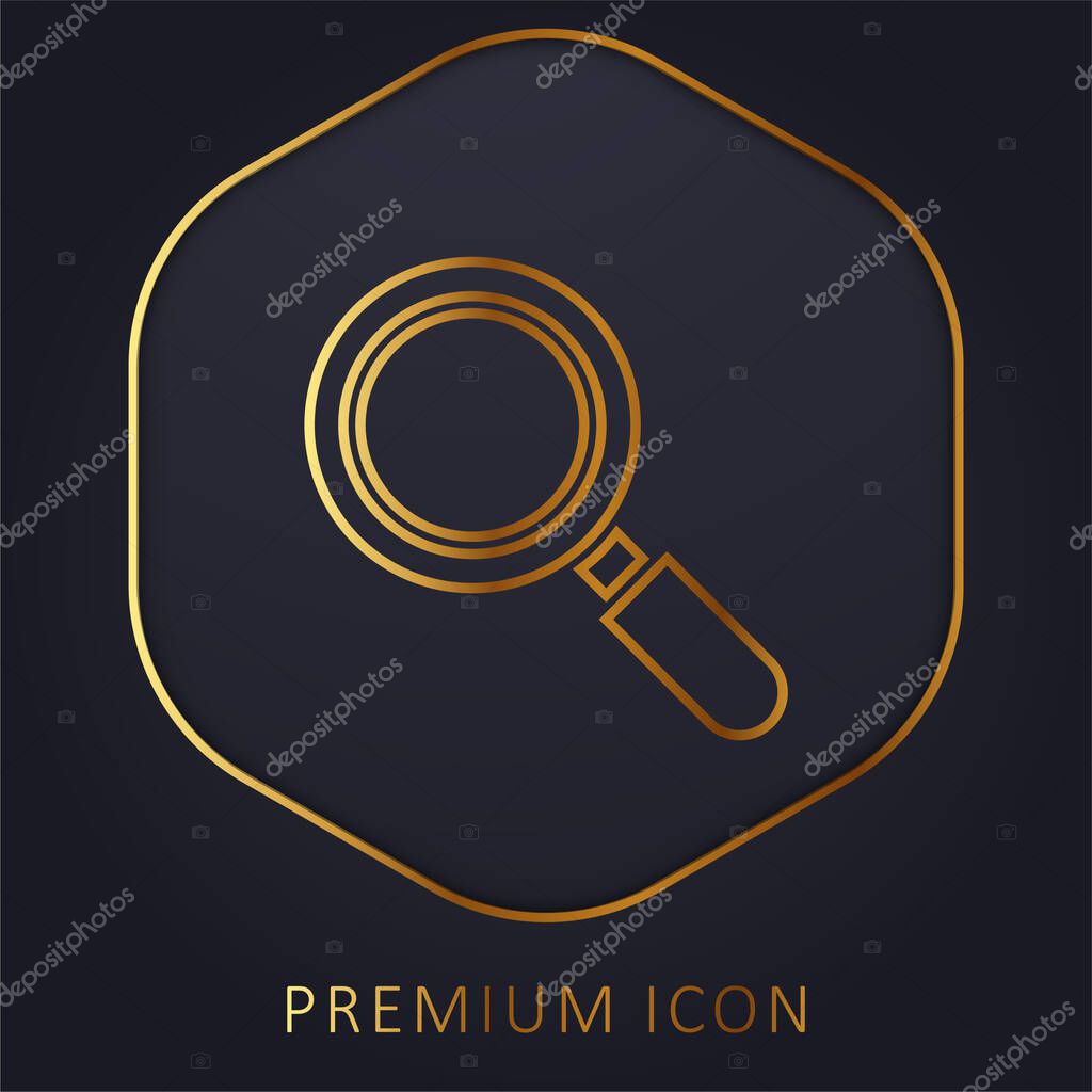 Active golden line premium logo or icon