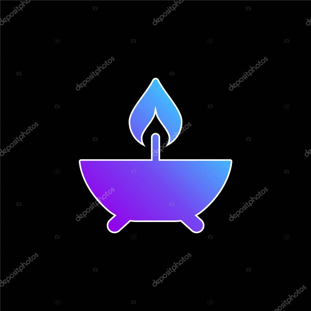 Aromatherapy blue gradient vector icon
