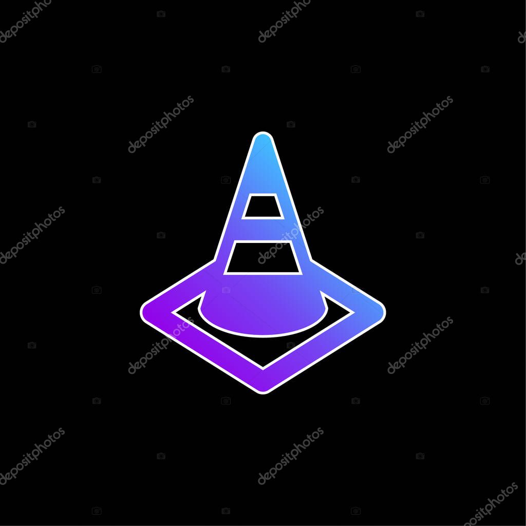 Blocking Road blue gradient vector icon