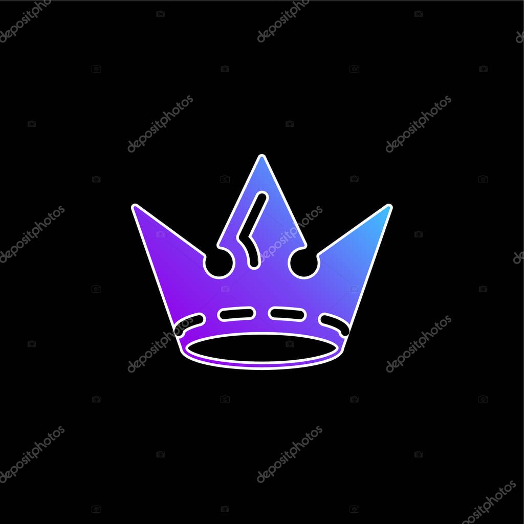 Crown blue gradient vector icon
