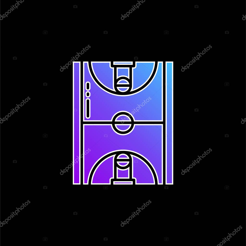 Basketball blue gradient vector icon