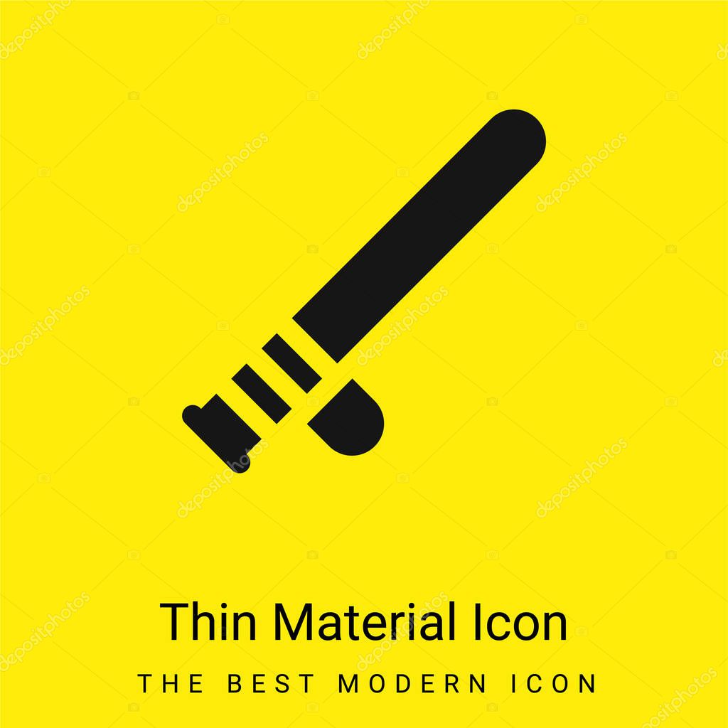 Baton minimal bright yellow material icon