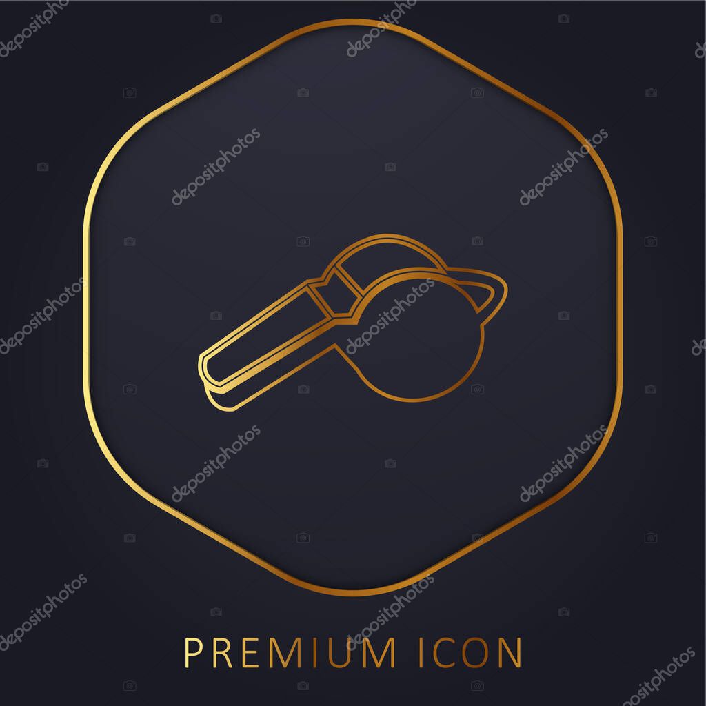 Black And White Whistle Variant golden line premium logo or icon