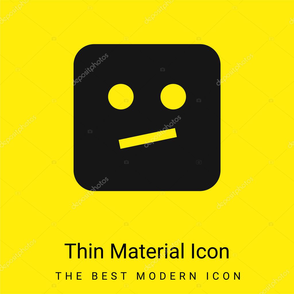 Bored minimal bright yellow material icon