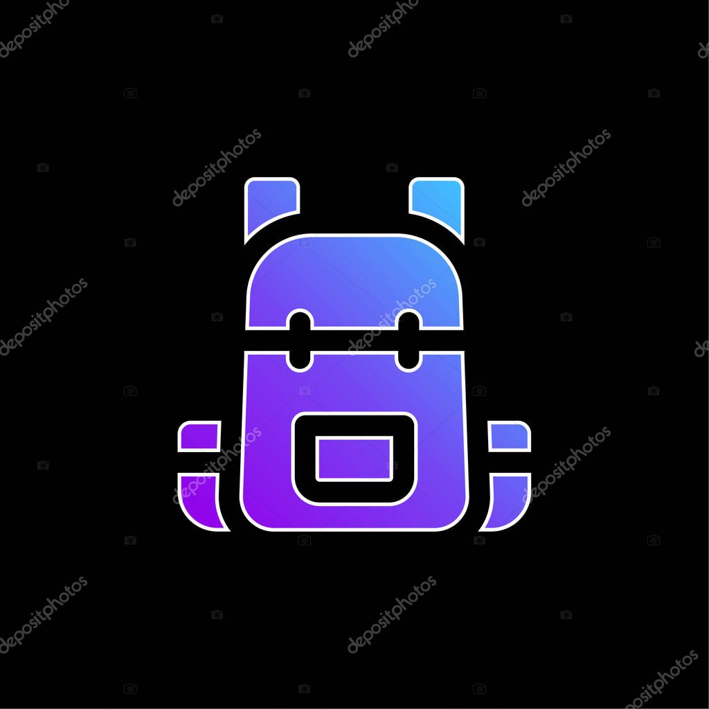 Backpack blue gradient vector icon