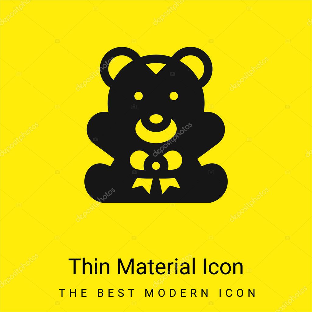 Bear minimal bright yellow material icon