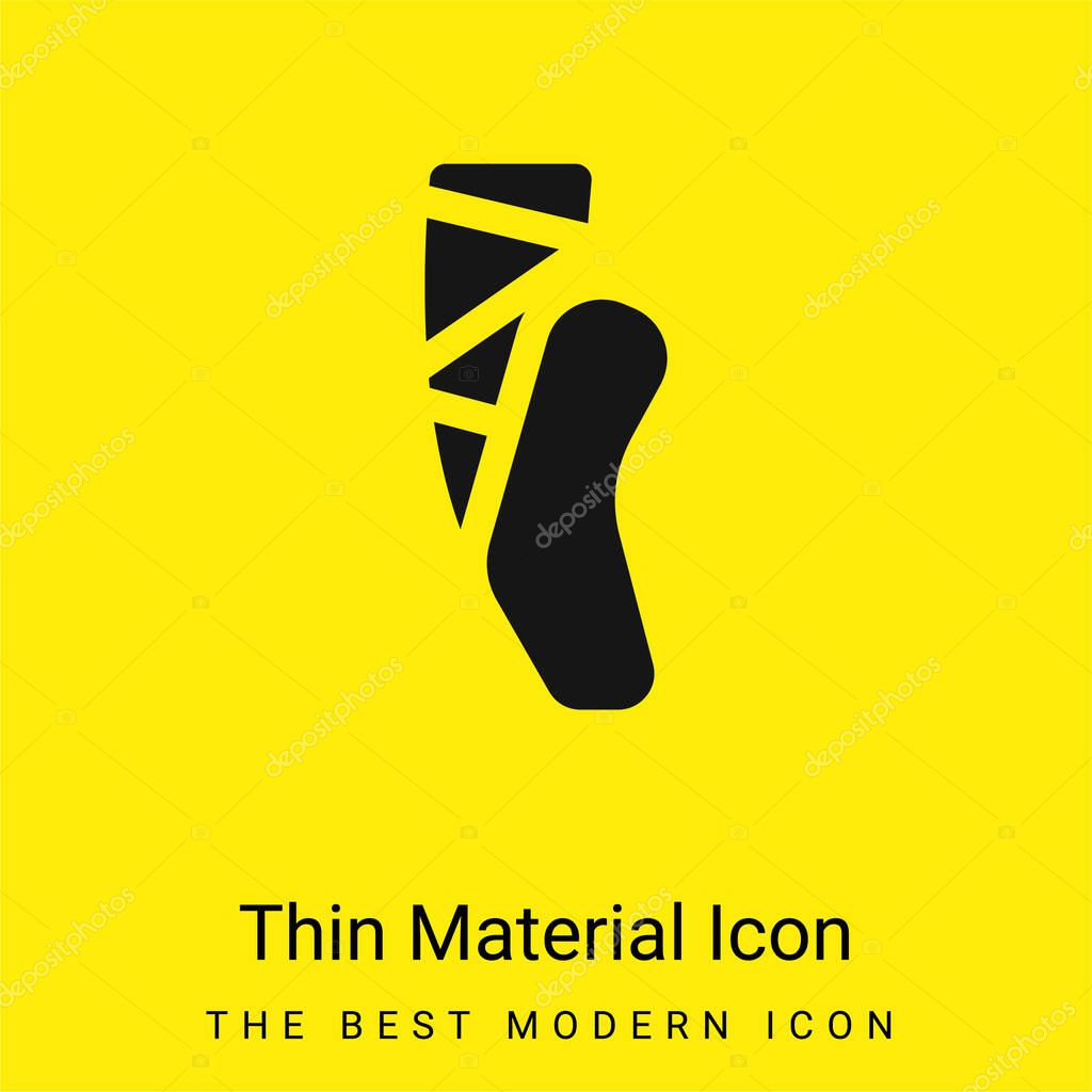Ballet minimal bright yellow material icon