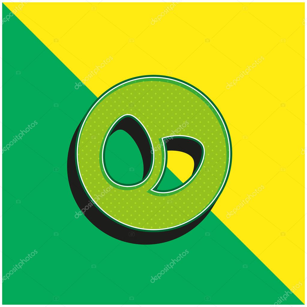 Allergens Eggs Green and yellow modern 3d vector icon logo