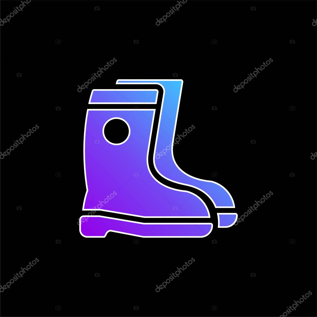 Boots blue gradient vector icon