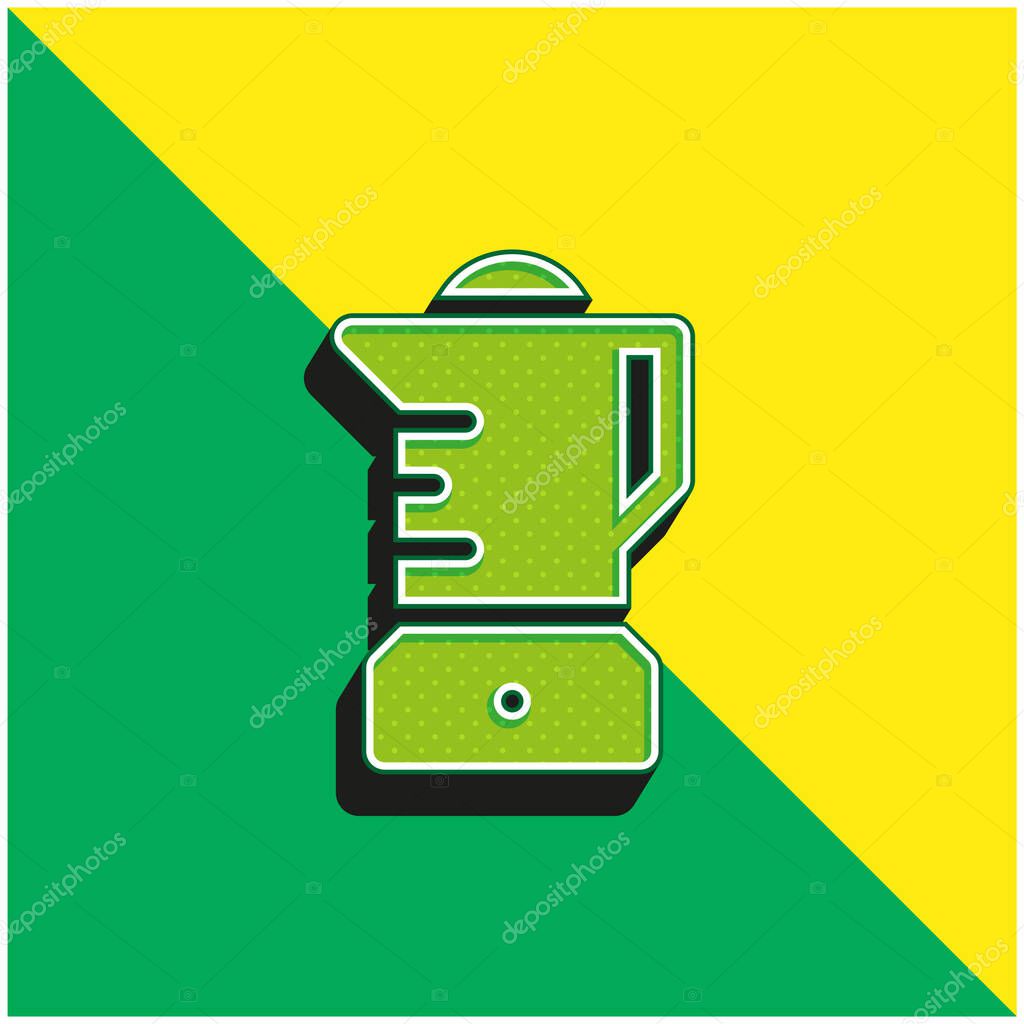 Blender Green and yellow modern 3d vector icon logo