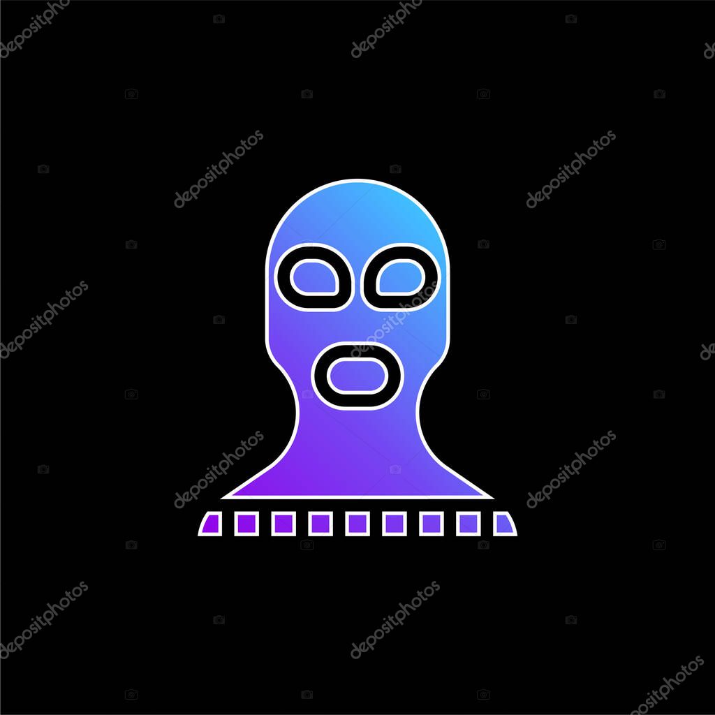 Balaclava blue gradient vector icon