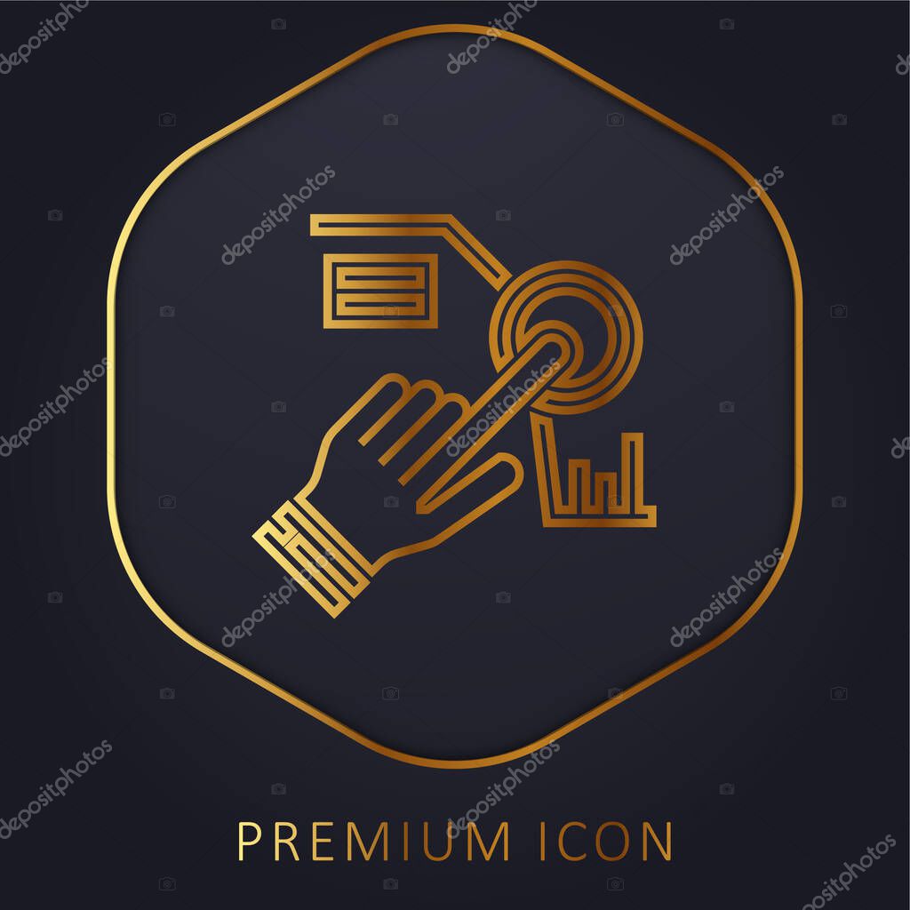 Assistant golden line premium logo or icon