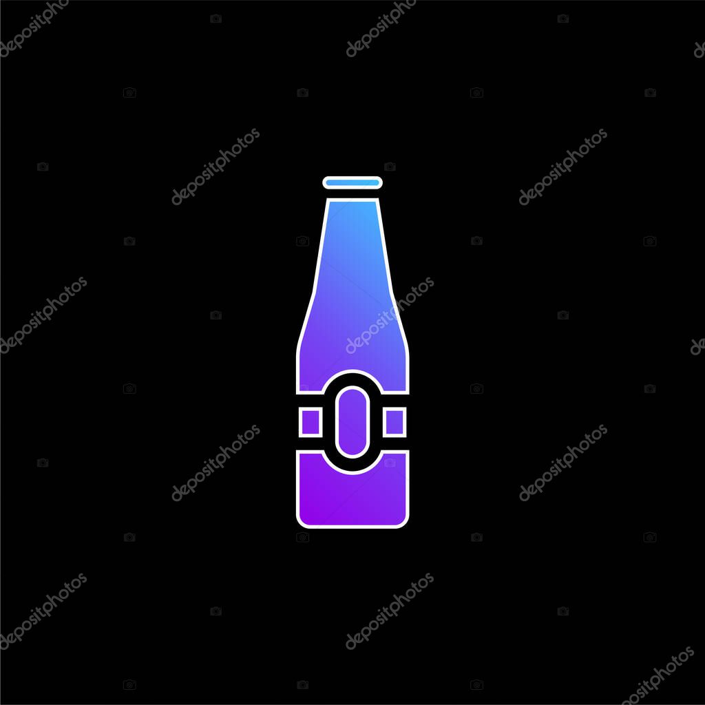 Beer blue gradient vector icon