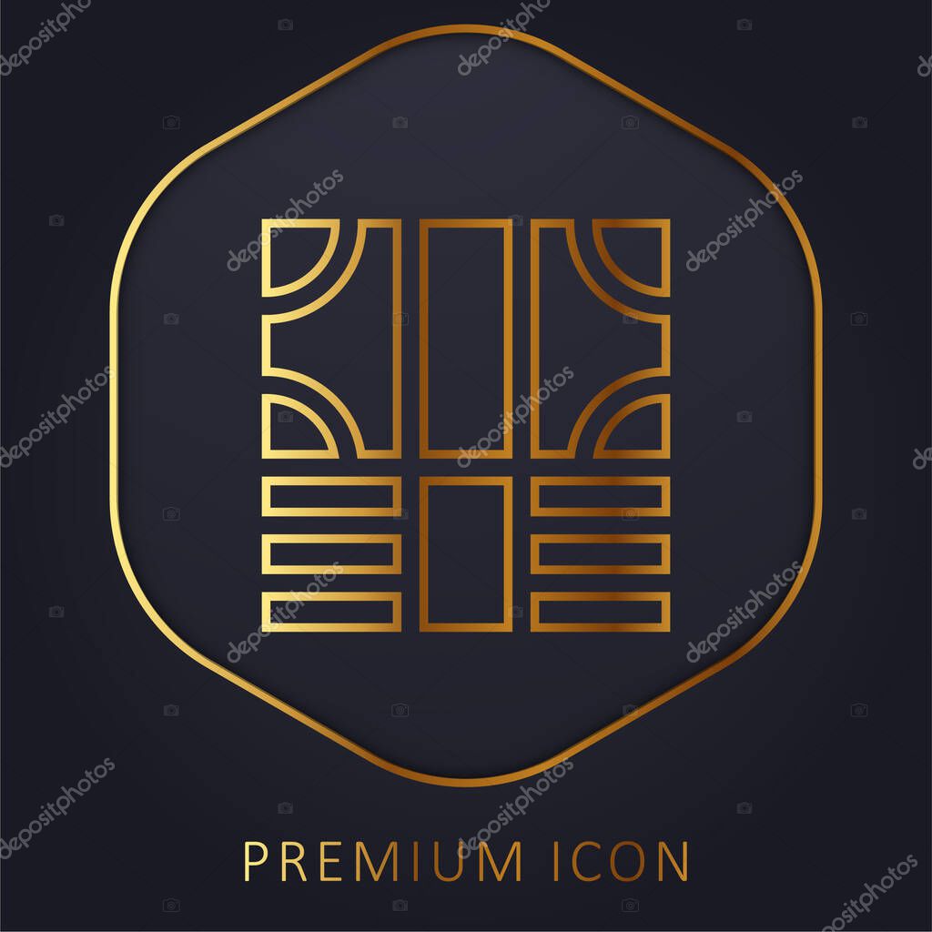 Bills golden line premium logo or icon
