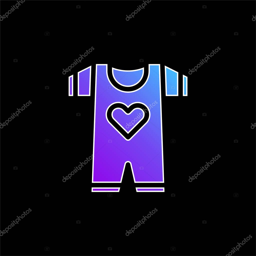 Baby Clothes blue gradient vector icon