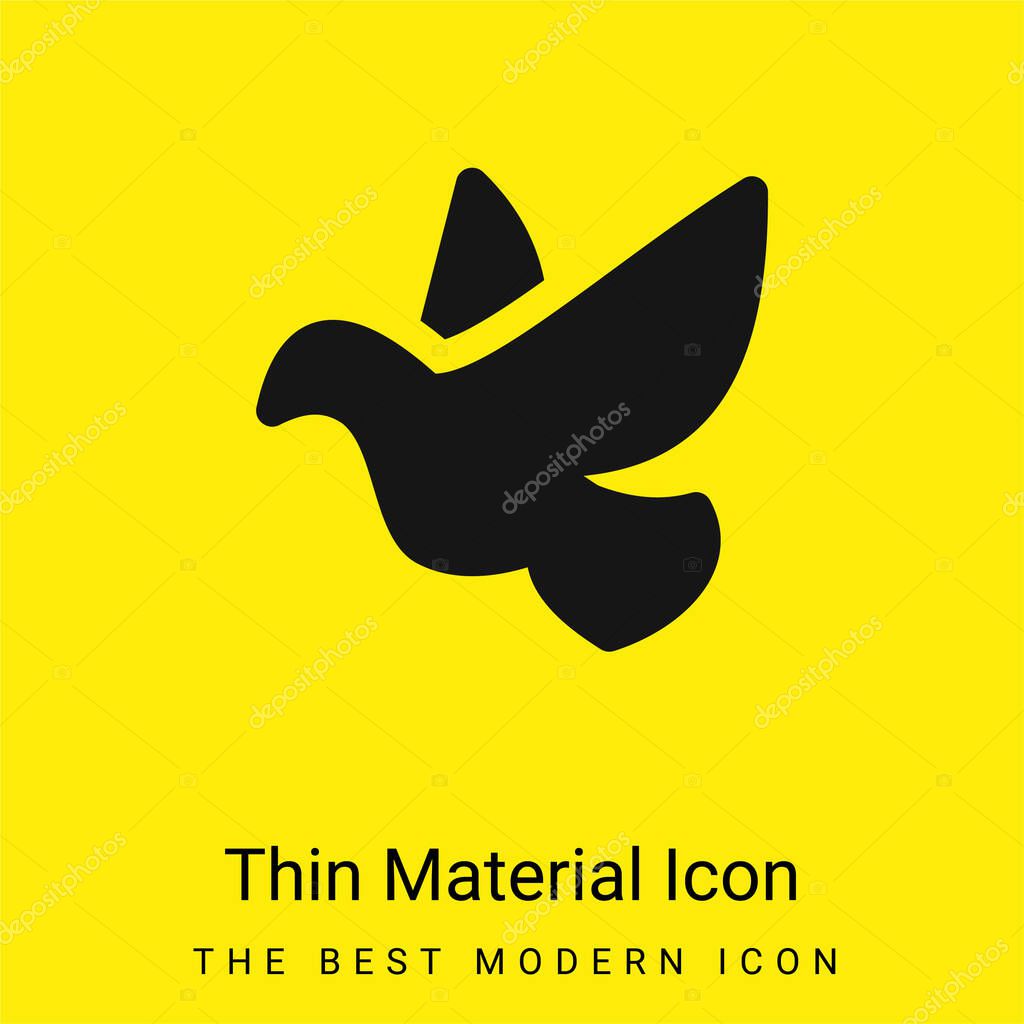 Bird minimal bright yellow material icon