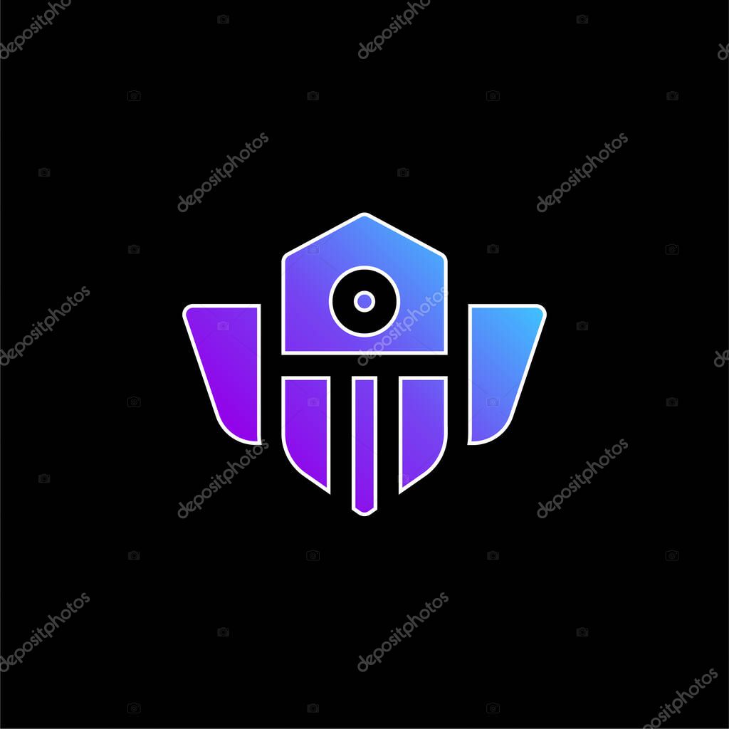 Badge blue gradient vector icon