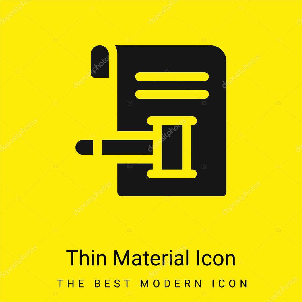 Auction minimal bright yellow material icon