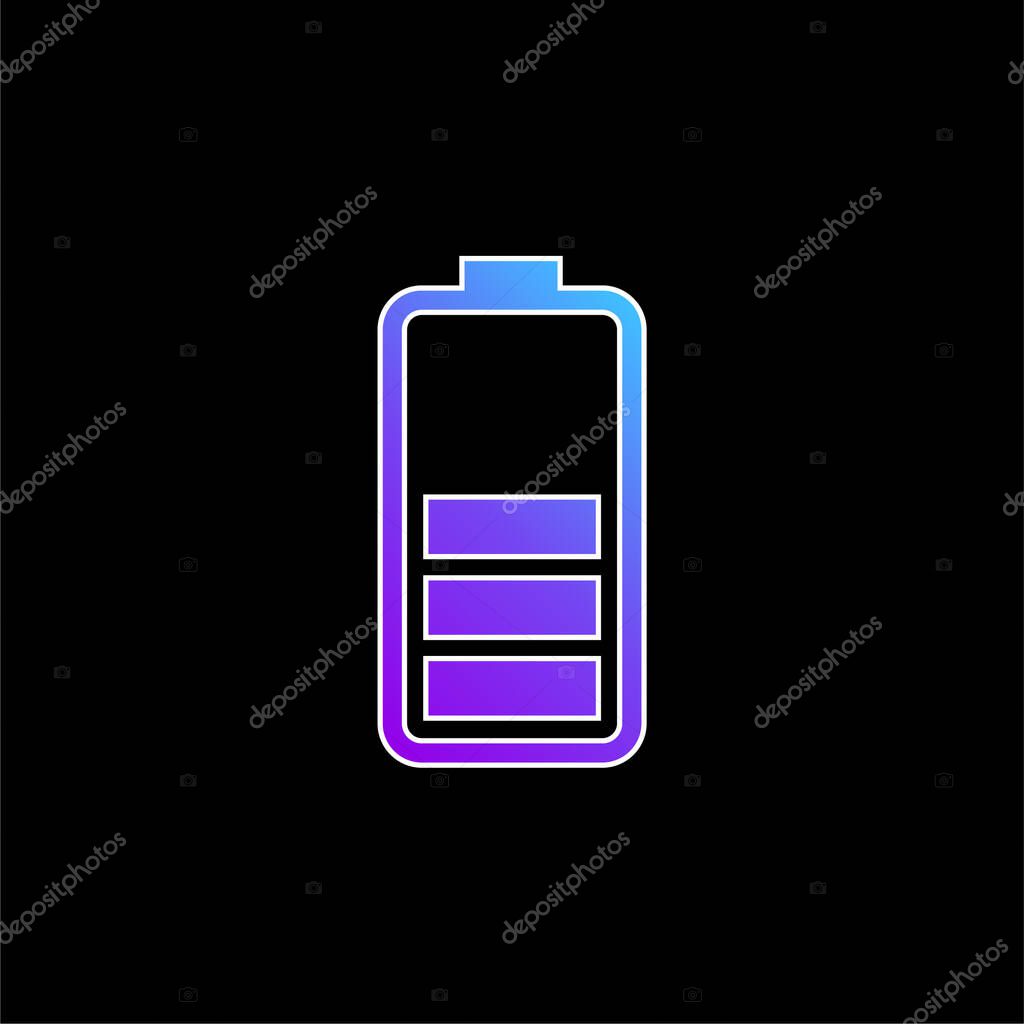 Battery Status blue gradient vector icon