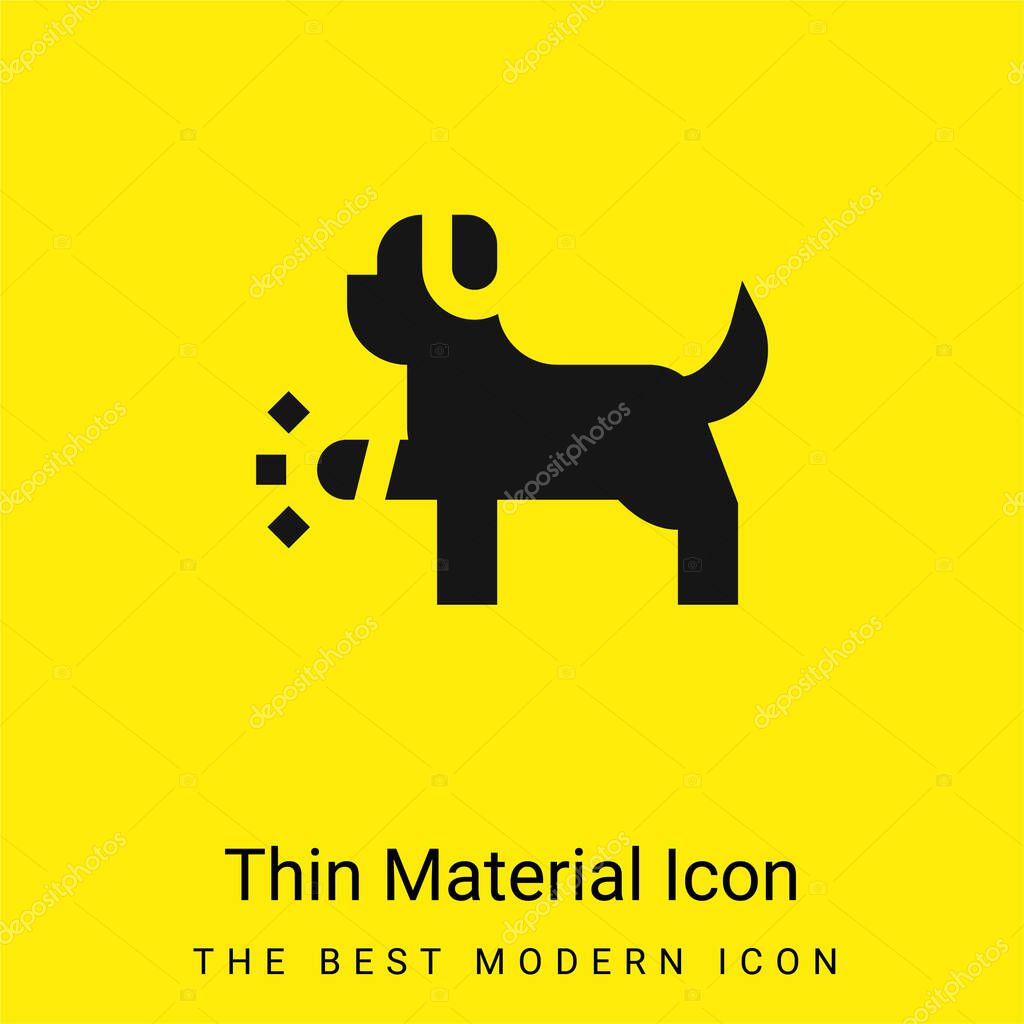 Animal minimal bright yellow material icon