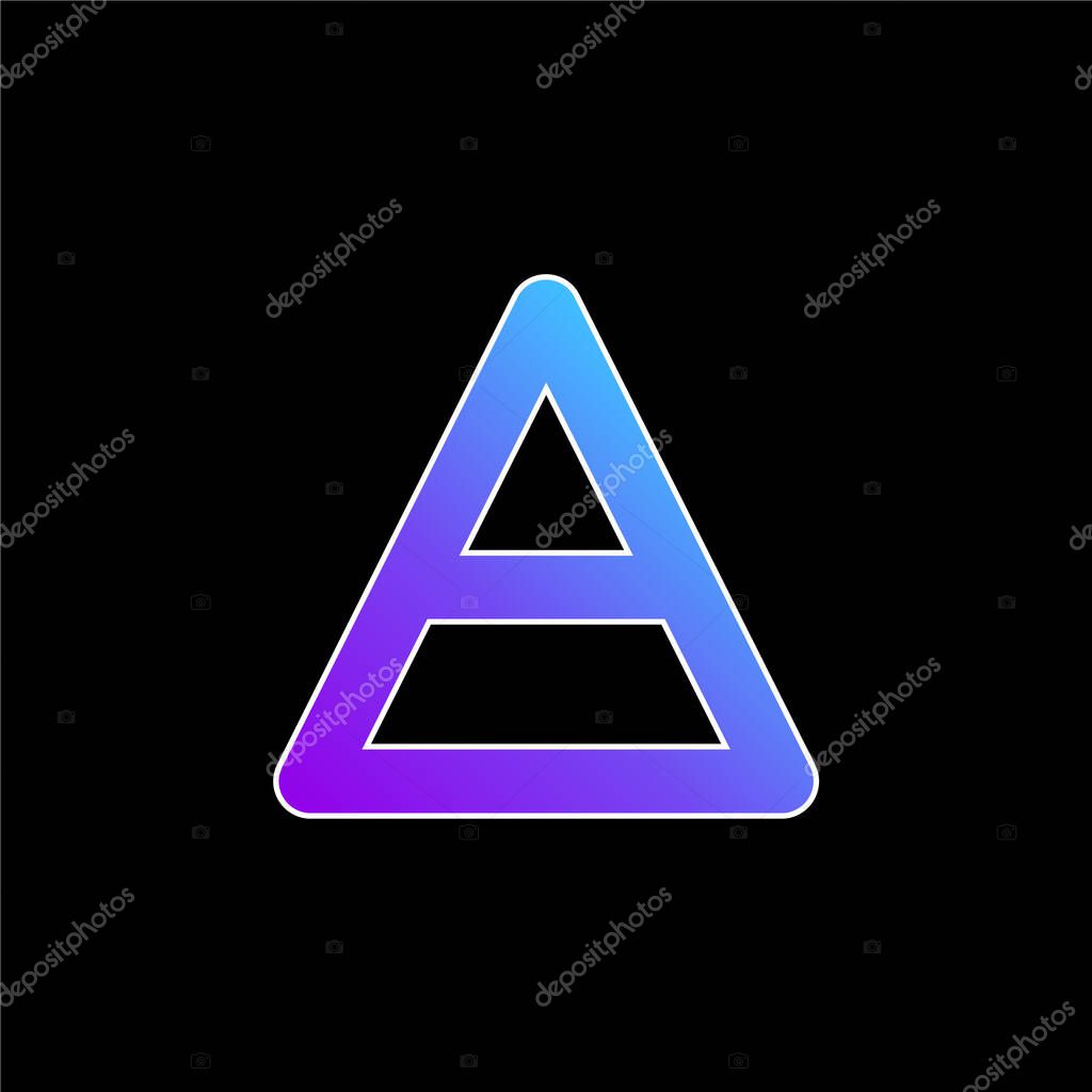 Air Symbol blue gradient vector icon