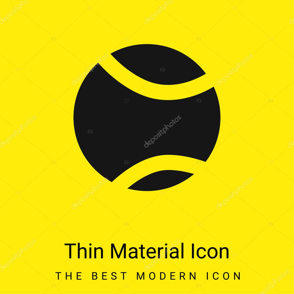 Ball minimal bright yellow material icon