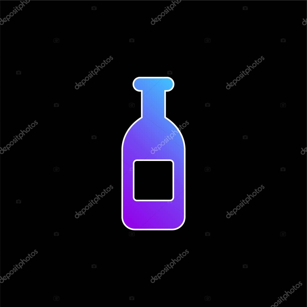 Bottle Of Water blue gradient vector icon