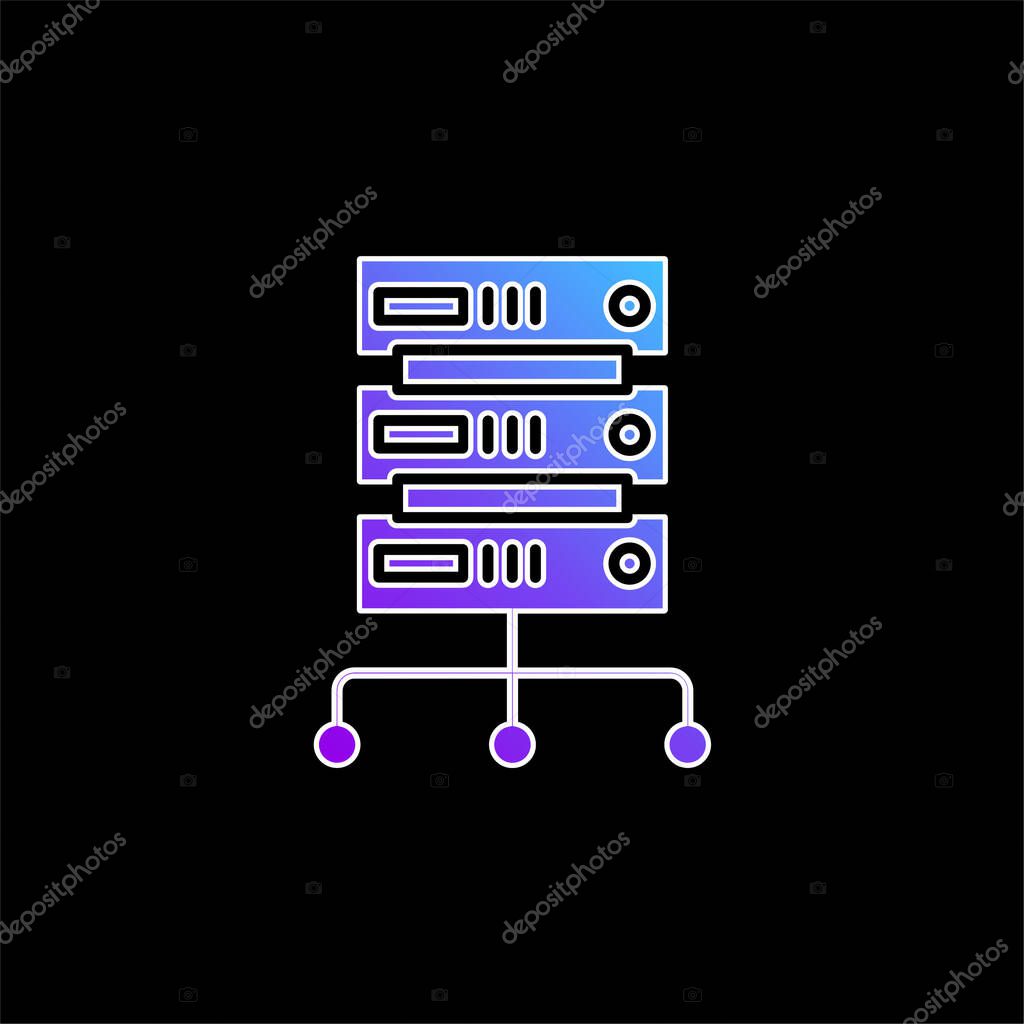 Big Data blue gradient vector icon