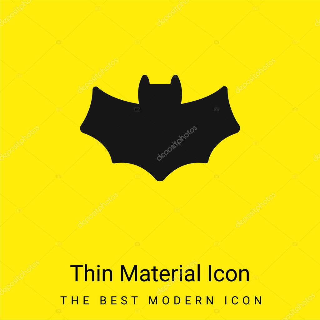 Bat minimal bright yellow material icon
