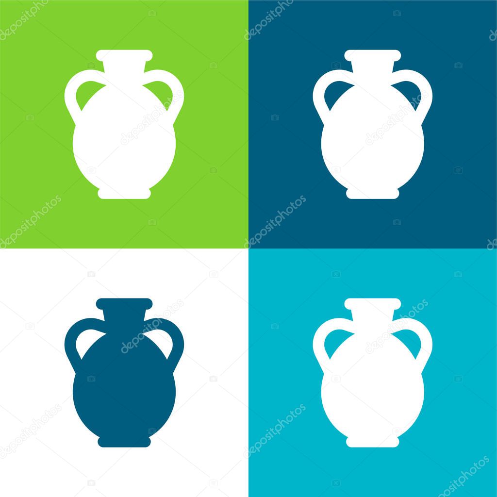 Amphora Flat four color minimal icon set