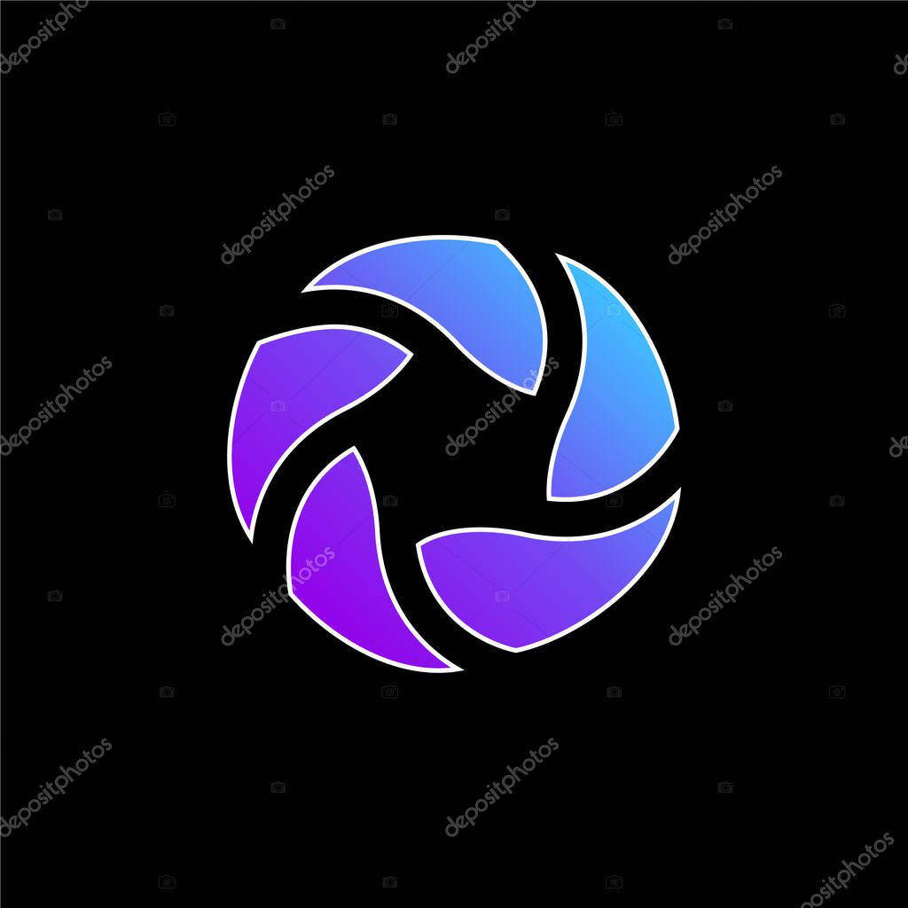 Bread Bagels blue gradient vector icon