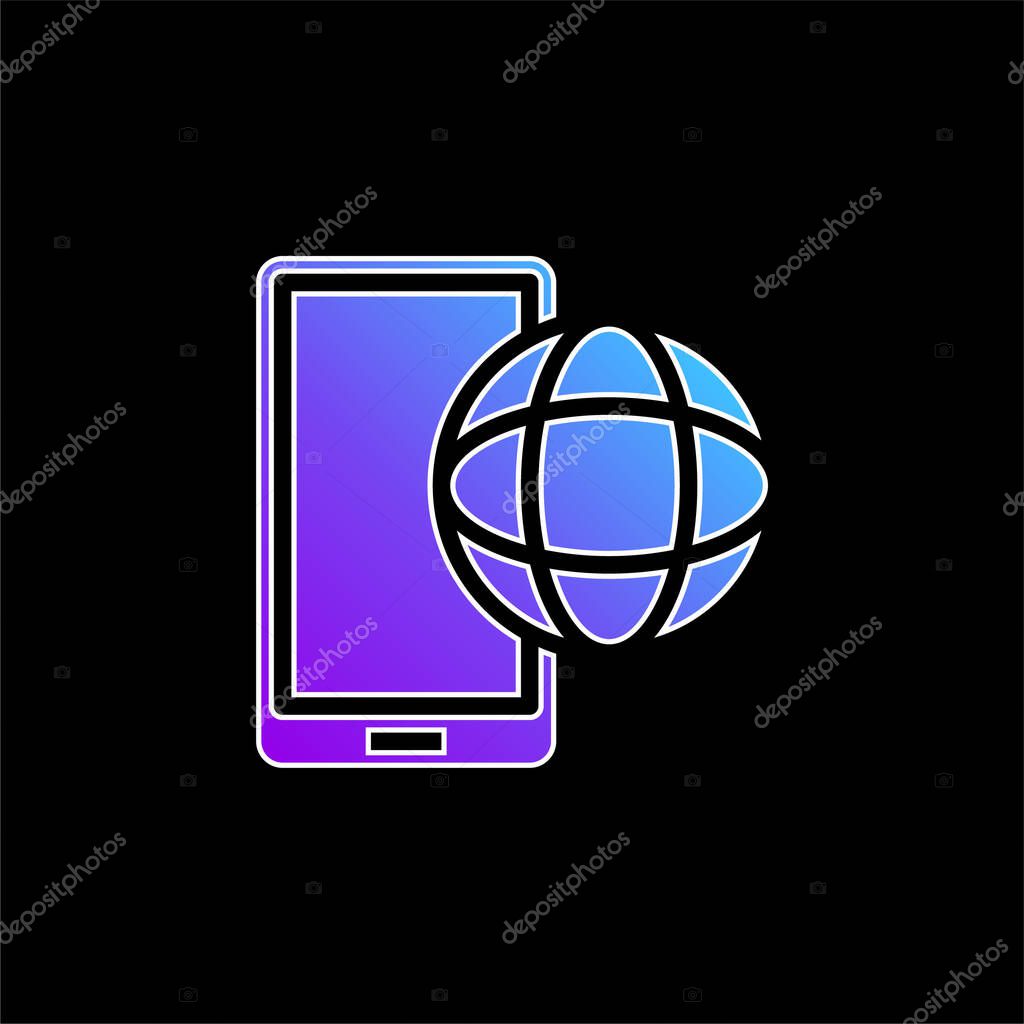 App blue gradient vector icon
