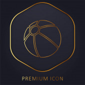 Beach Ball goldene Linie Premium-Logo oder Symbol