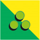 Munition Grünes und gelbes modernes 3D-Vektor-Symbol-Logo