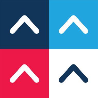 Yükseltici Arrow mavi ve kırmızı en düşük simge kümesi