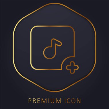 Altın çizgi premium logo veya simge ekle