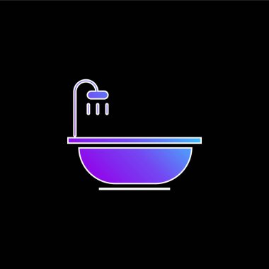 Küvet mavisi gradyan vektör simgesi